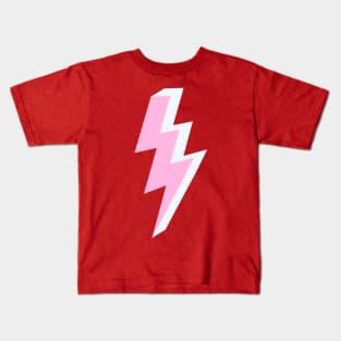 Pink Triple Lightning Thunder Bolt Kids T-Shirt